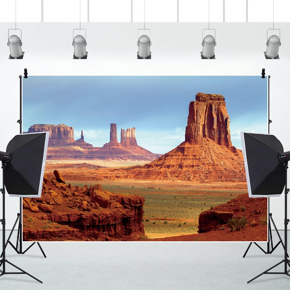 6x3m Gobi Desierto Telón de Fondo Roca Amarilla Piedra Montaña Cumpleaños Aventura Fotografía Fondo Naturaleza Paisaje Salvaje Oeste Viaje Foto Banner Retrato Foto Prop
