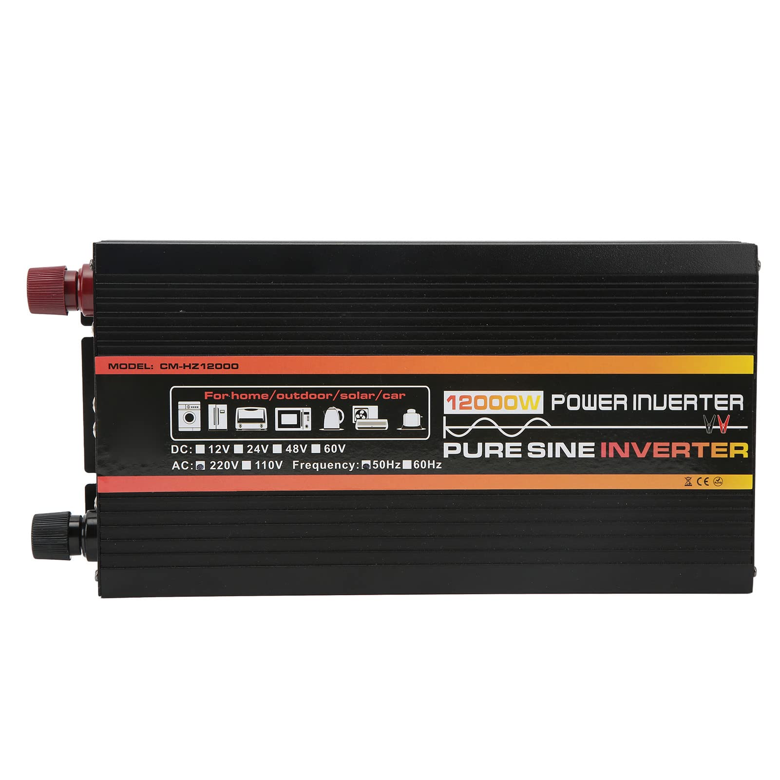 Protezione Intelligente Ad Alta Efficienza con Inverter a Onda Sinusoidale Pura da 2000 W per e Yacht in Lega di Alluminio 28x15x6,7 Cm (DC48V)