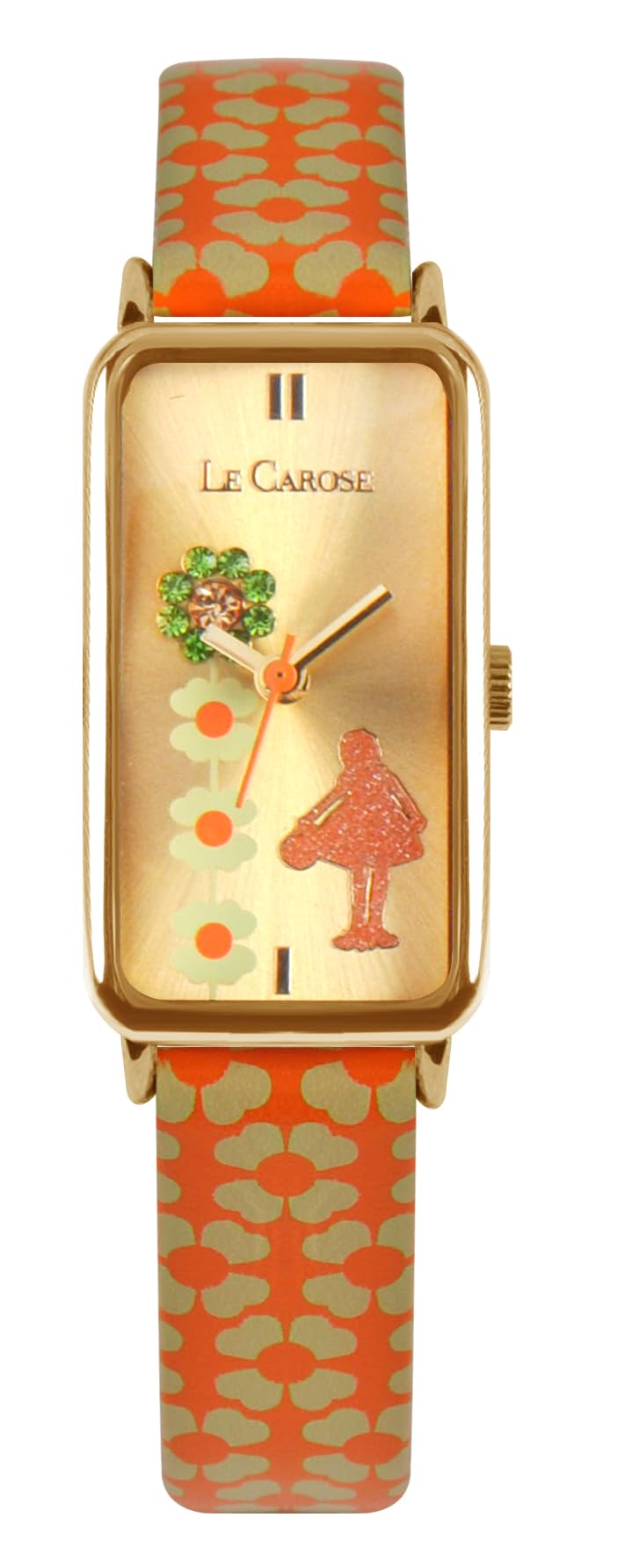 Le Carose Zegarek Tylko czas kobiety New Vintage oferta casual dorsz. OROTT01, Pomarańczowy, pasek