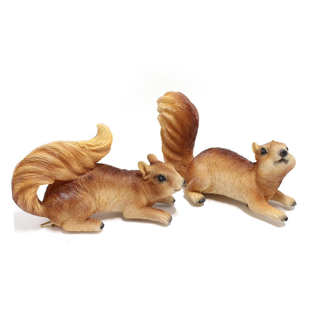 Eichhörnchen Dekor aus Kunstharz 2 Stück für Garten und Zuhause