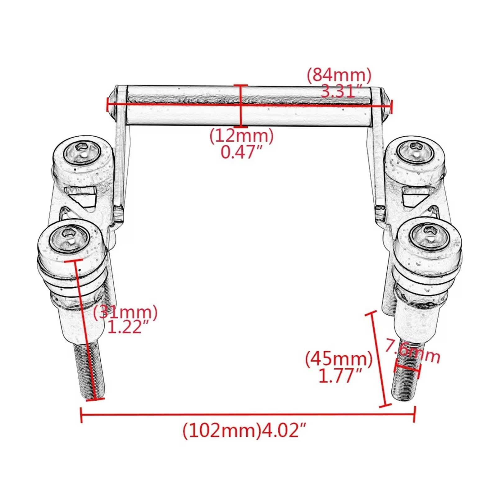 Staffa Navigatore Moto Per BMW F700GS F750GS F800GS F850GS R1200GS R1250GS Supporto Per Navigazione GPS Staffa Per Telefono Supporto Per Manubrio Supporto Telefono Moto(Backet only)