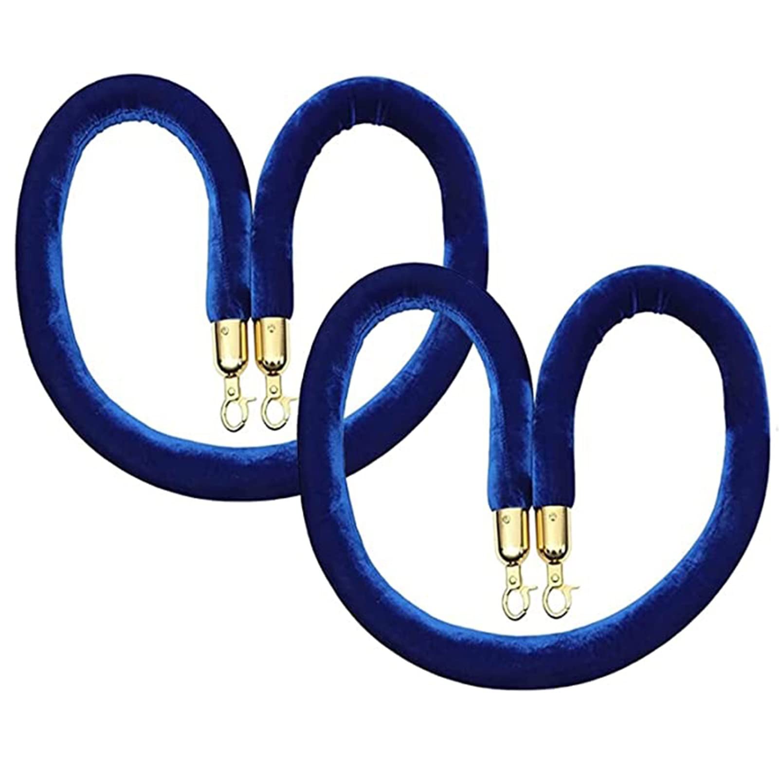 Aioneer 60-90 Cm Red Velvet Stanchions With Hooks For Event Crowd Control, Auto Shows & Carpet Events – Durable, Stylish Queue Management Posts For Visitor Guidance 10Ft/305Cm-Blau (B)-10ft/305cm