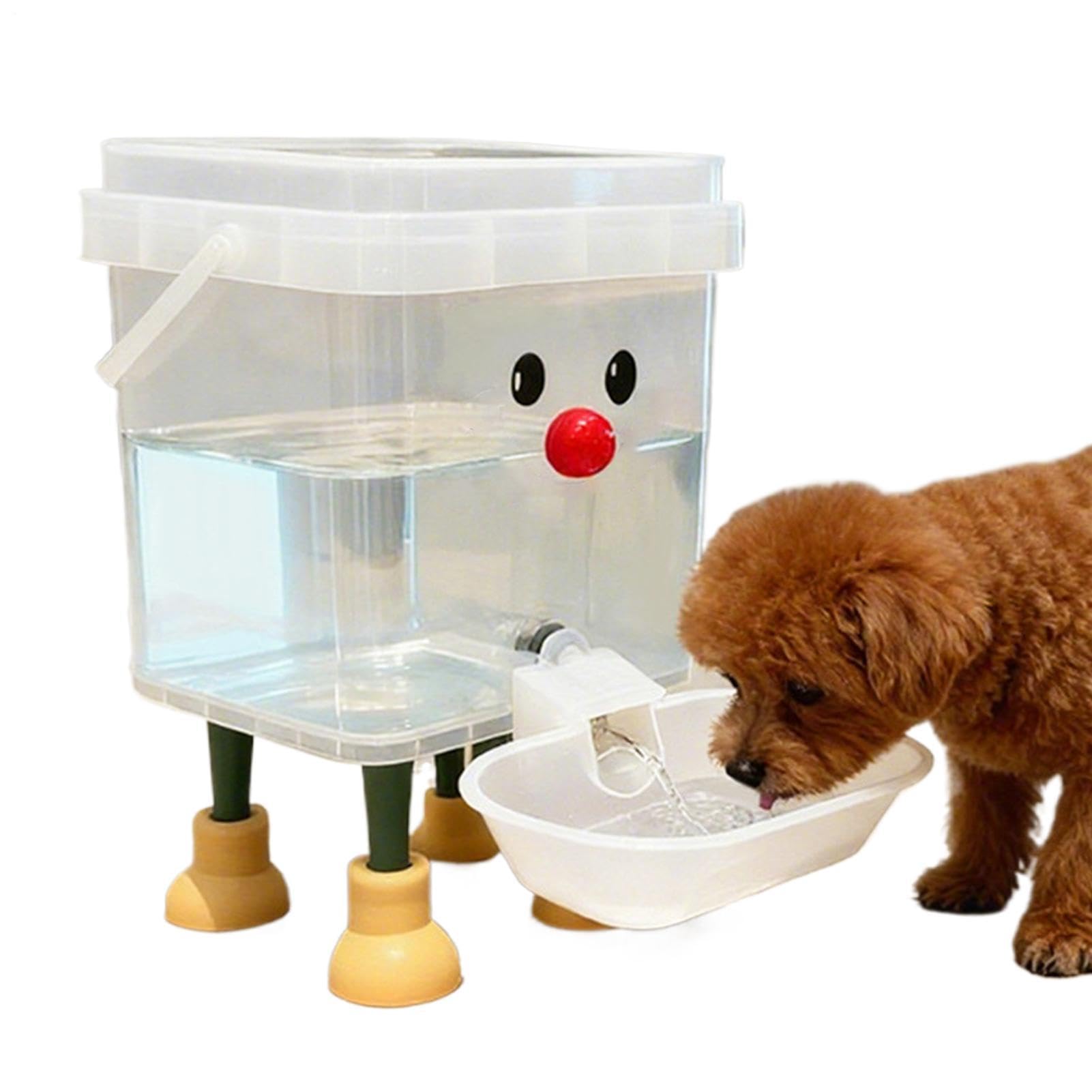 Dispensador automático de agua para perros – 3 l de capacidad, 360 g de peso, 27 x 23 x 18 cm, dispensador de alimentación no eléctrico; Recarga con control de nivel mecánico; extraíble