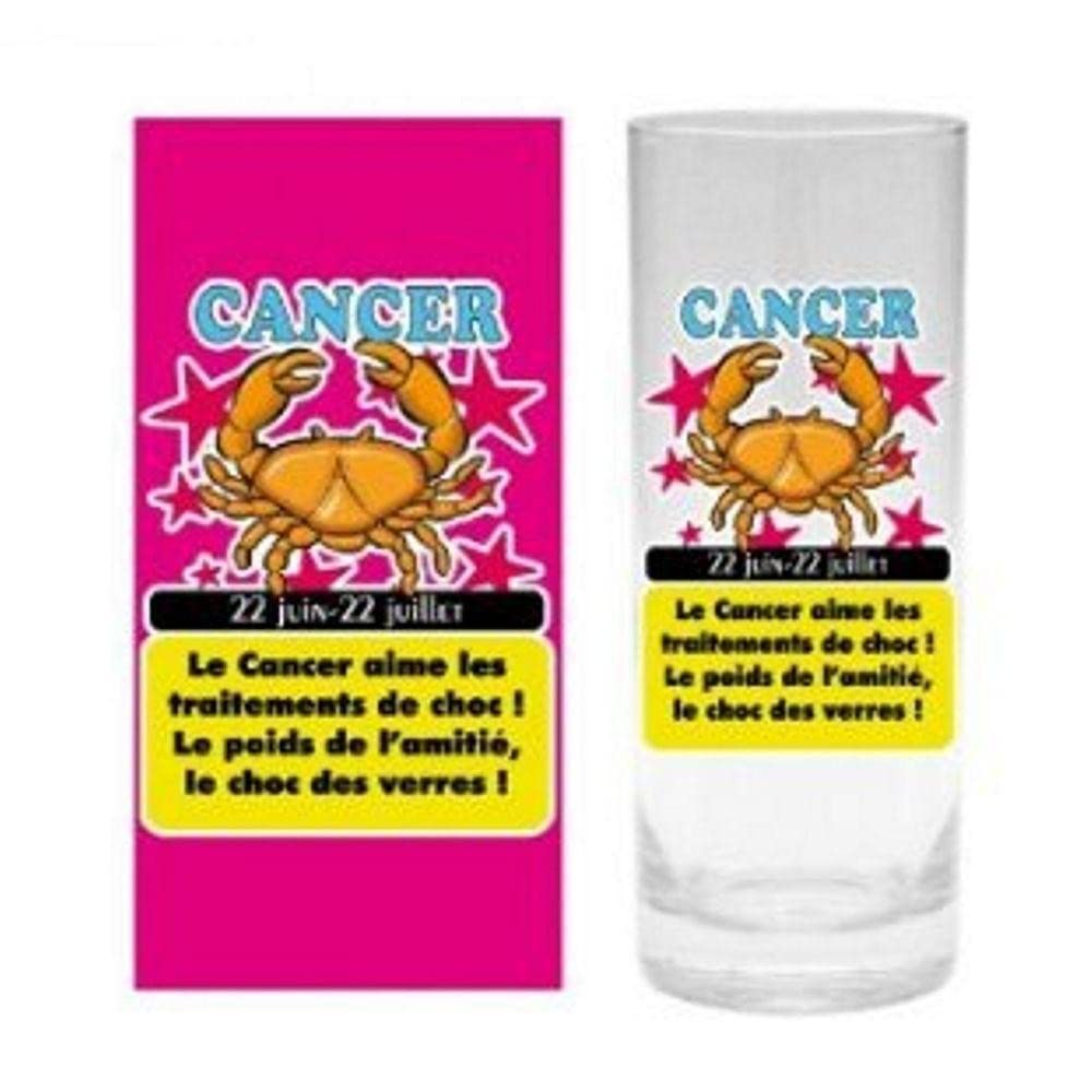 Verre signe du zodiaque humoristique - Cancer 22 Juin - 22 Juillet