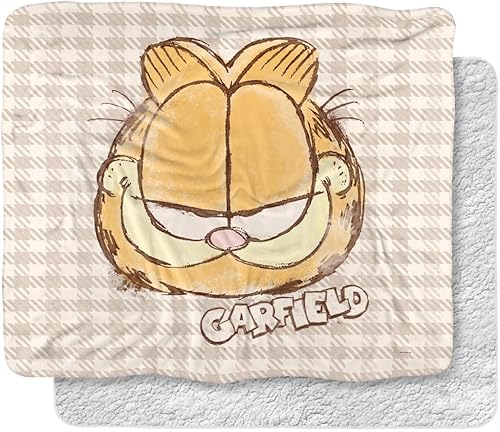 Garfield - Manta de 50 x 60 pulgadas, manta de sherpa sedosa al tacto de acuarela súper suave