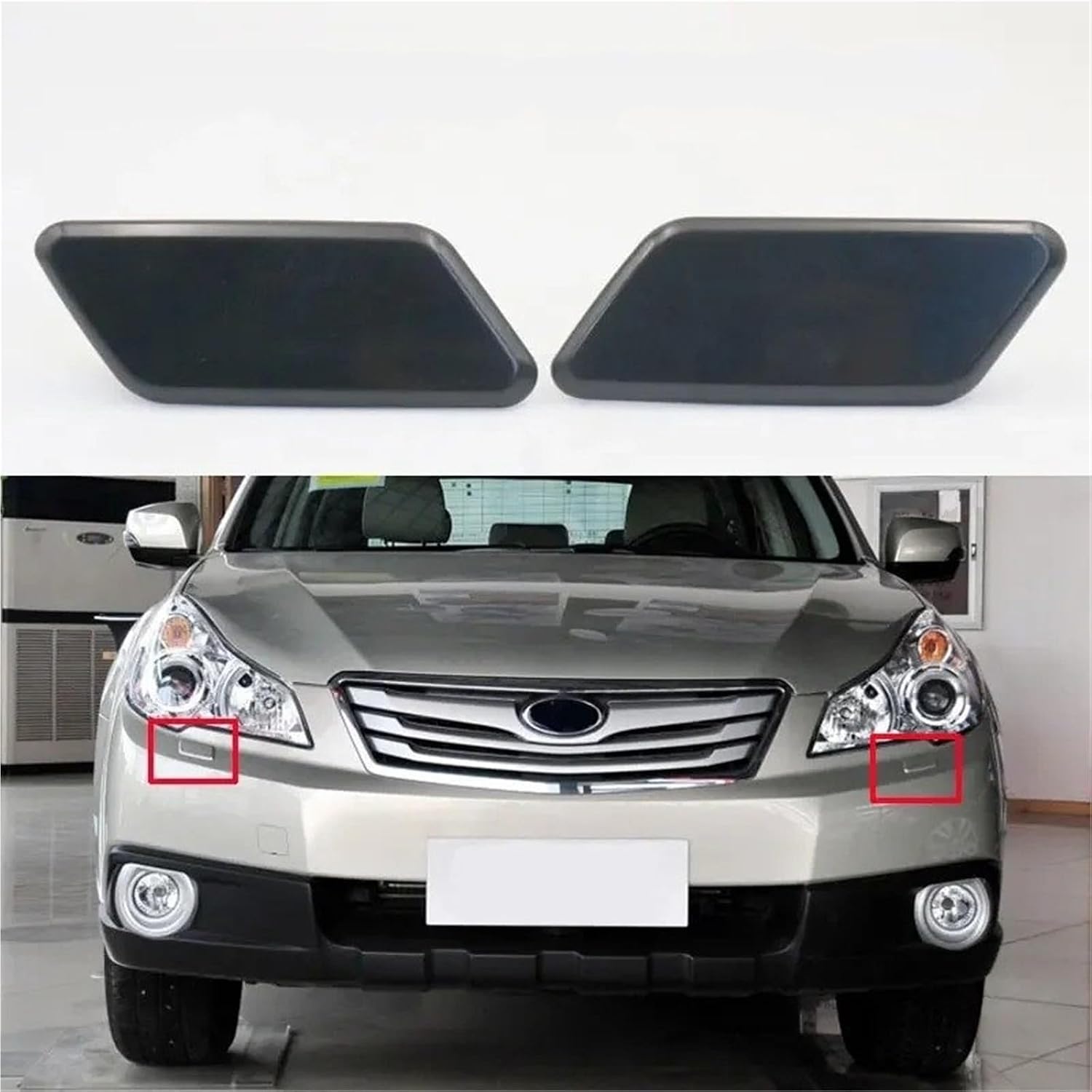 に適合するスバル アウトバック 2010 2011 2012 用 1ペア 左右車フロントバンパー ヘッドライト ウォッシャー スプレ