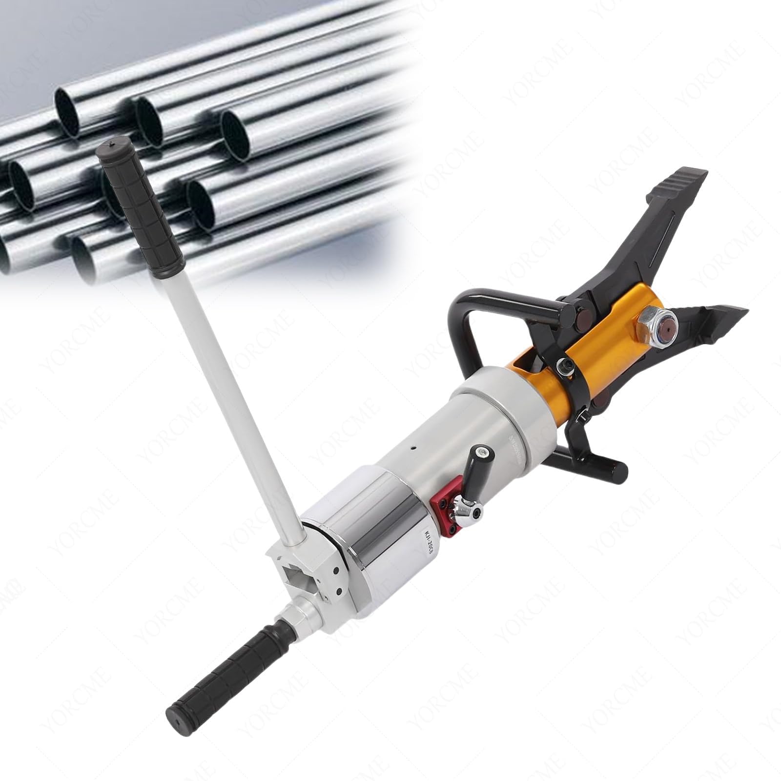 YXZQLOZ Portable Hydraulic Flange Spreader, with Alloy Steel Jaws for Industrial Pipe Maintenance Woodencasepacking