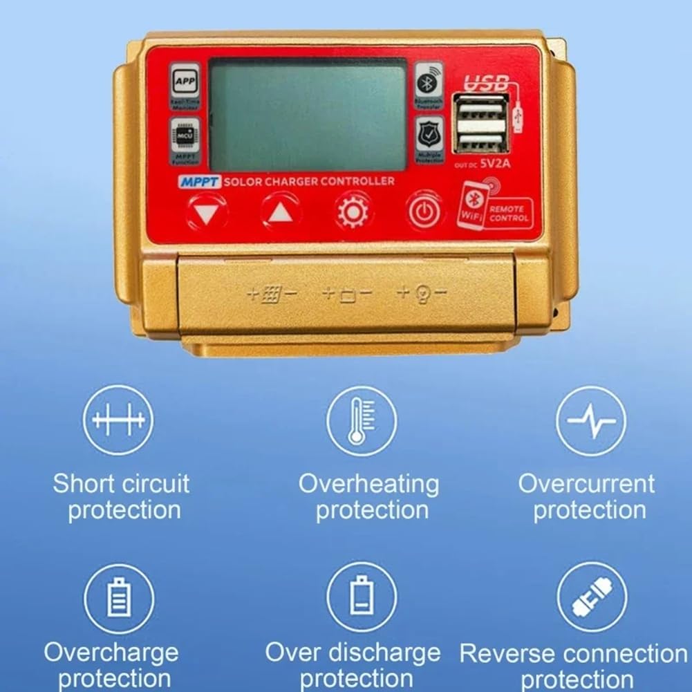 Osmond 12/24V MPPT Regolatore di Carica Solare WiFi Bluetooth Pannello Solare Batteria Smart Regolatore 30A