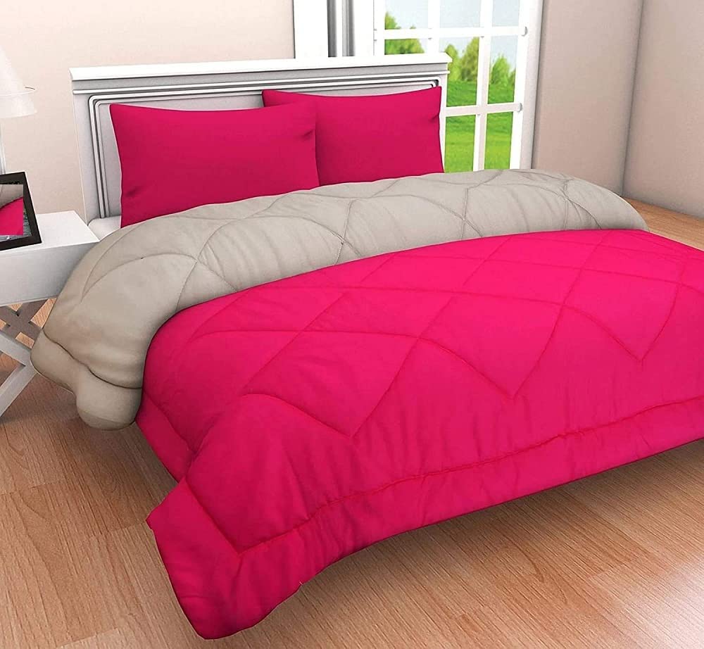 Harmodia 200GSM Microfiber Reversible AC Comforter for Bed,Blanket for