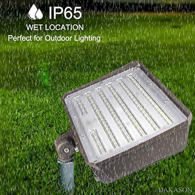 DAKASON 100W LED Flood Light 5000K Outdoor Security Lighting Fixture