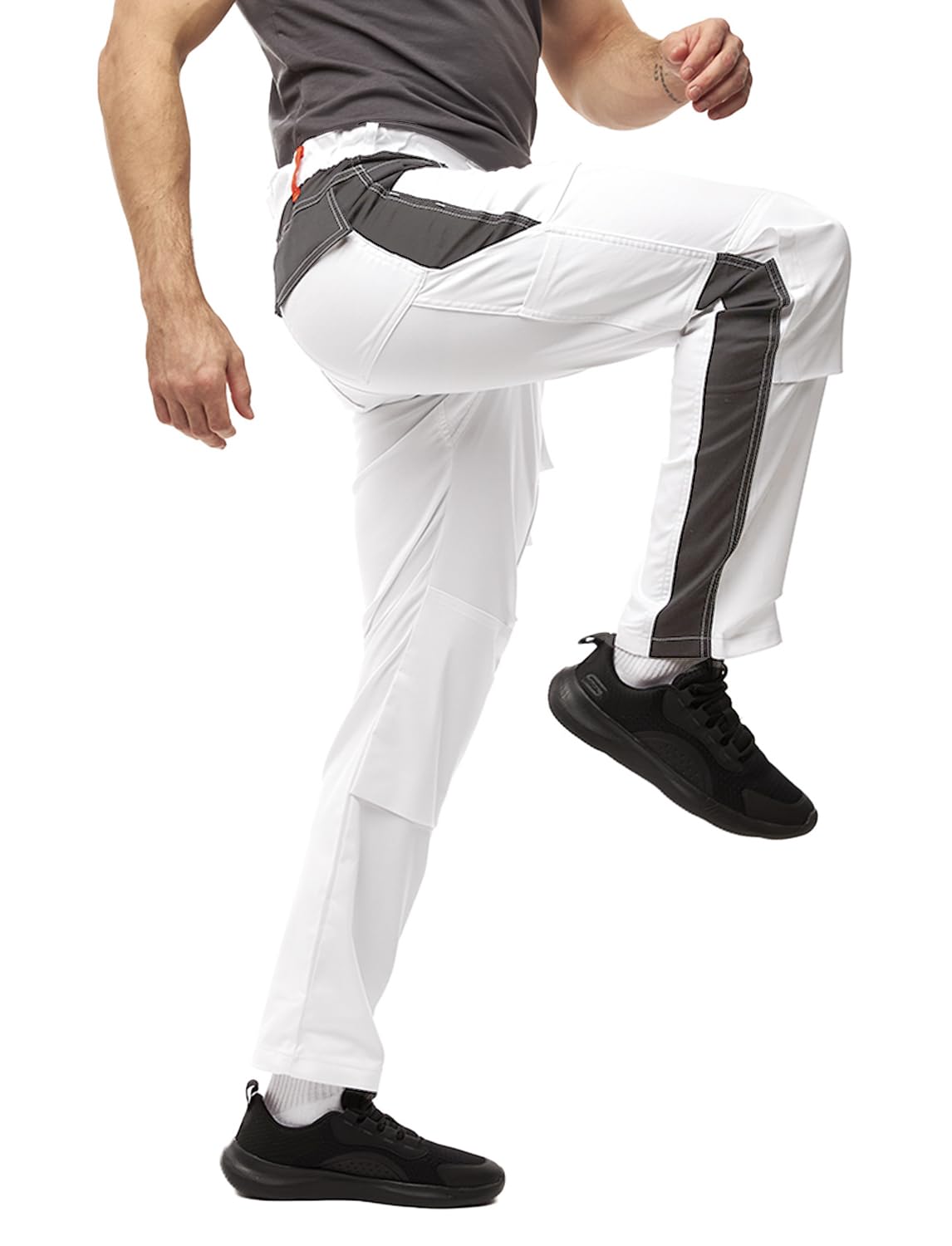 strongAnt Pantalones de Trabajo de Carga elástica con Rodilleras, Bolsillos y Cremallera para Hombre — view 10