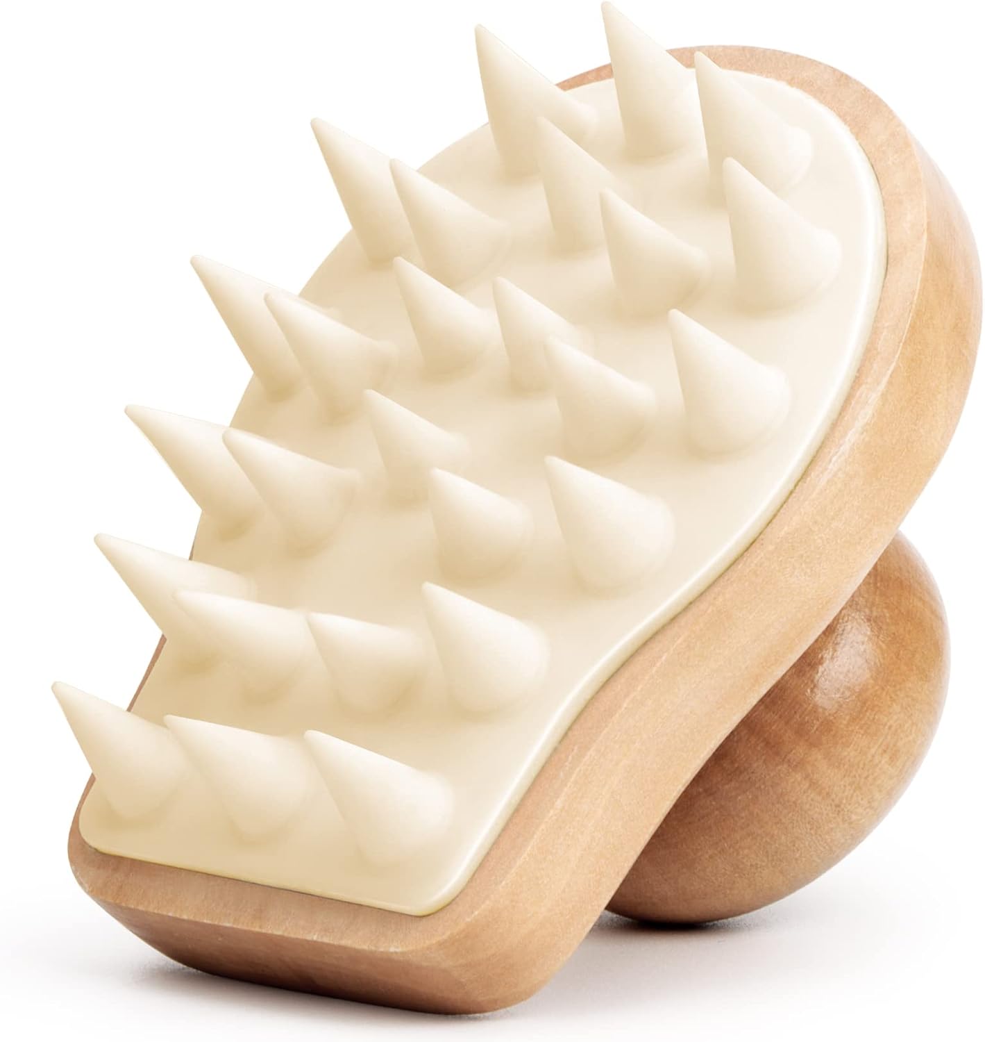 Hair Shampoo Brush, Hodola Wooden Scalp Scrubber & Hair