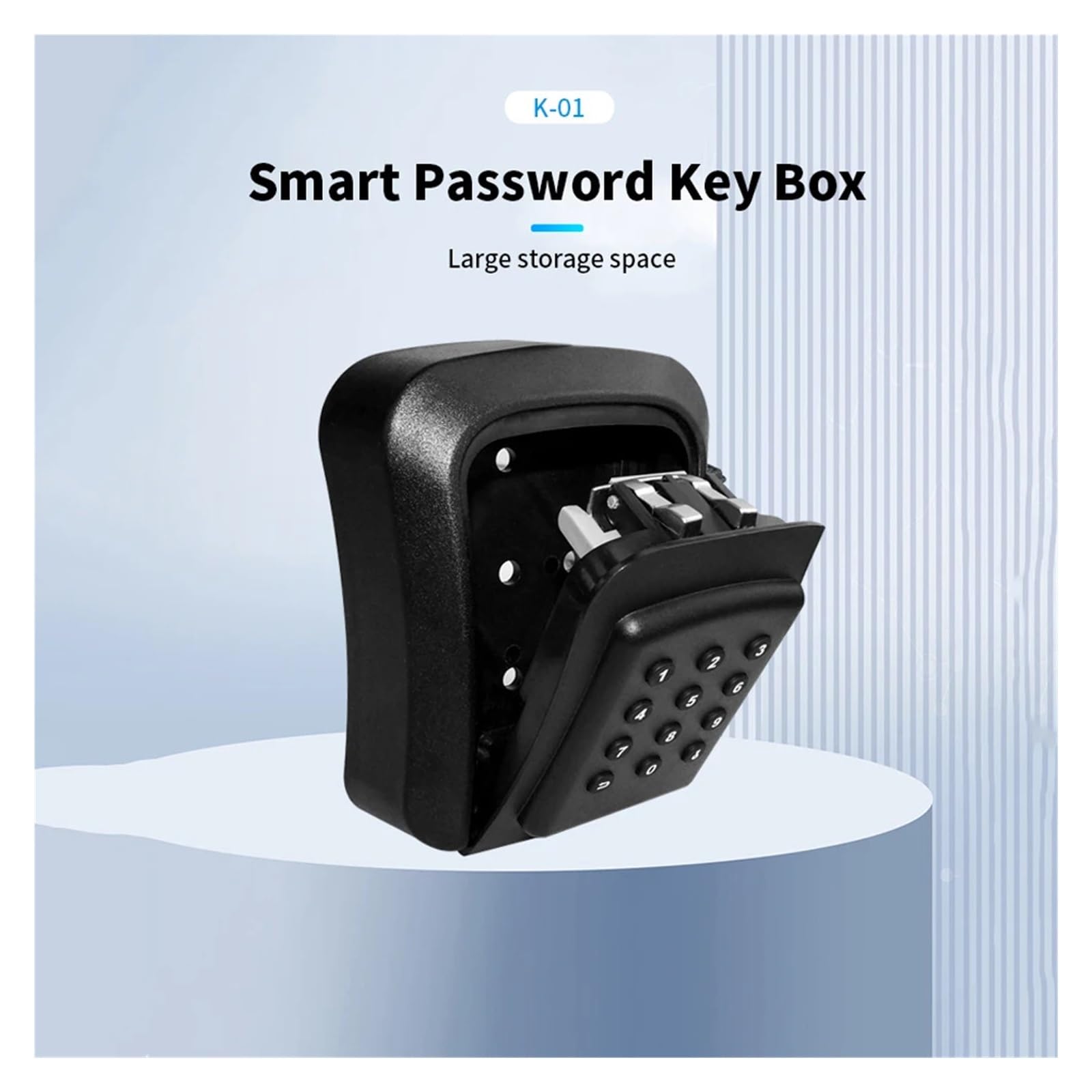 Caja de bloqueo de almacenamiento de llave inteligente IPX5, caja fuerte de aleación con contraseña dinámica a prueba de agua, caja de seguridad con Control remoto Bluetooth, Caja Fuerte Pequeña(Tuya