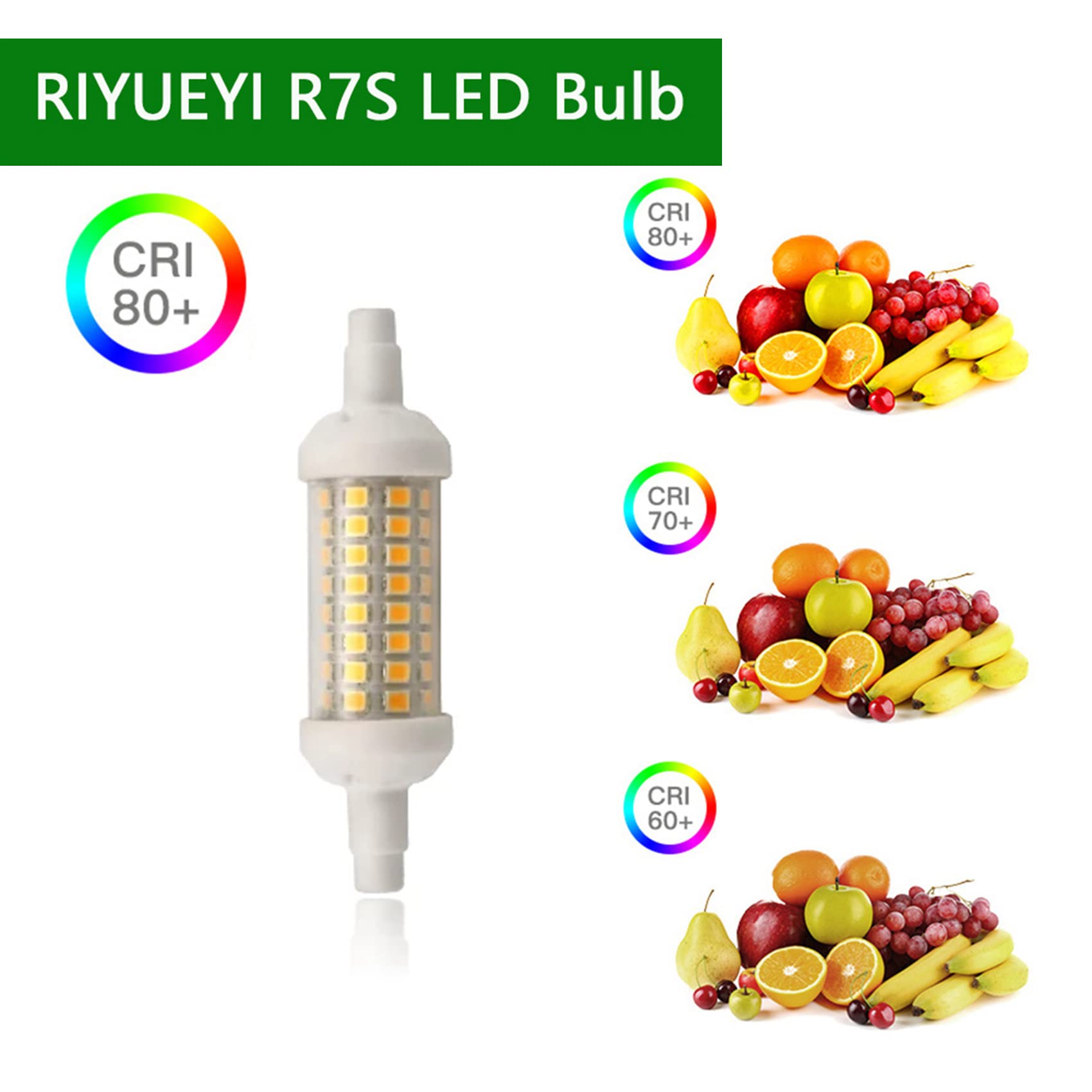 Żarówka LED 78MM R7S Możliwość przyciemniania 10W, żarówka liniowa LED 1000LM, odpowiednik halogenu 100W R7S, ciepła biel 3000K, 220-230V, typ J, 10 paczek,Cold white 6000k,10W 220V