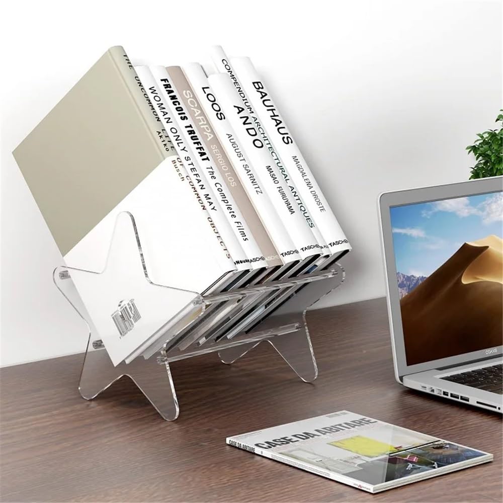 Support de disques Présentoir de CD en vinyle Transparent forme d'étoile à cinq branches, support rangement for album et disque acrylique, for la maison le bureau