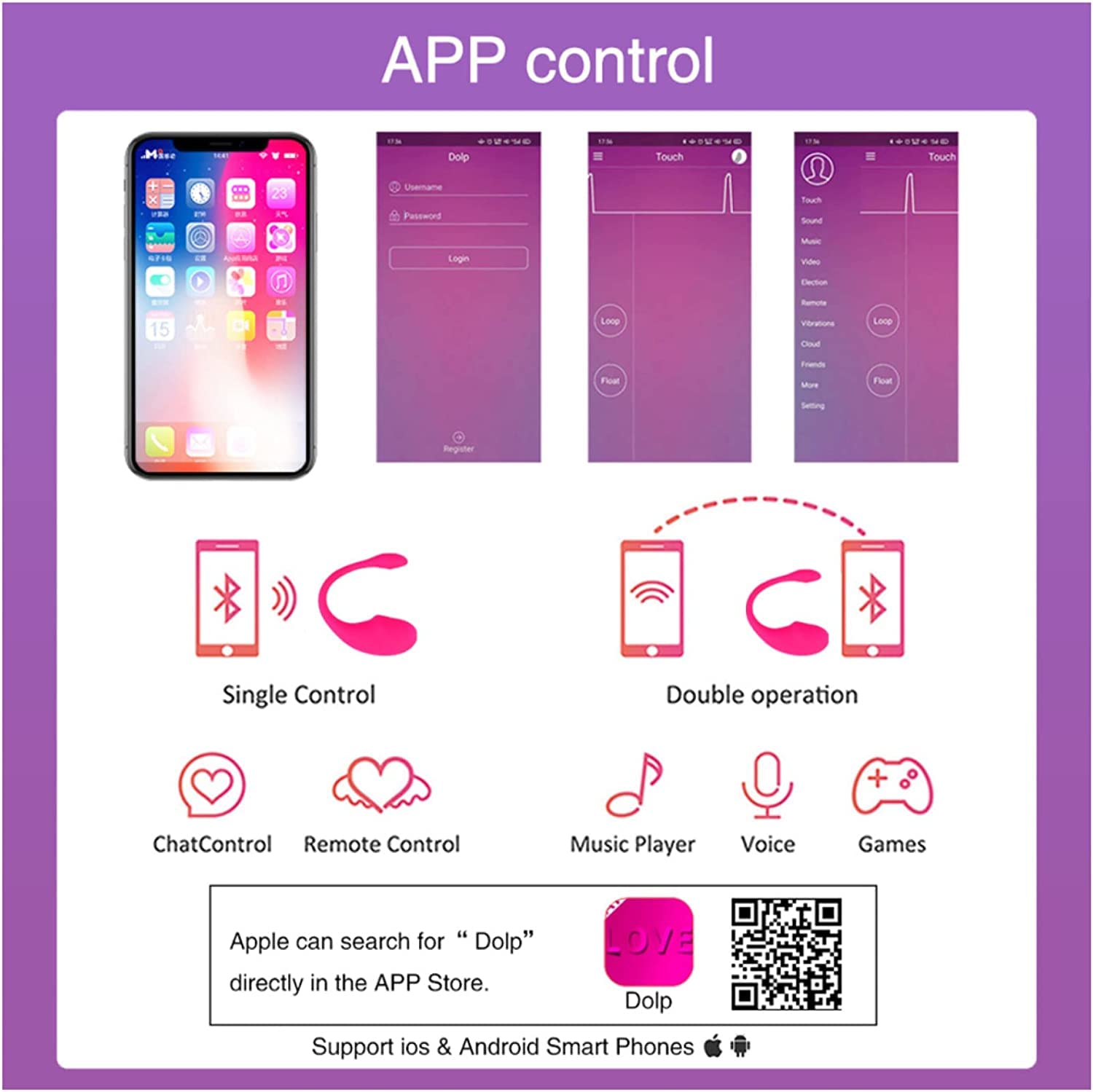 Dîldö,Cônsóladôr Vībrádòr Pārējá con App Contról Rémoto, Clìtòriànò Vîbradórés para Ṃújēr Mando a Distancia Masajeador Mārīposa Invișible Bràgàș Femenin Púñtò Ġ Ṩṵēlo Pēlṿicṓ, 10 Modós de Vîbra