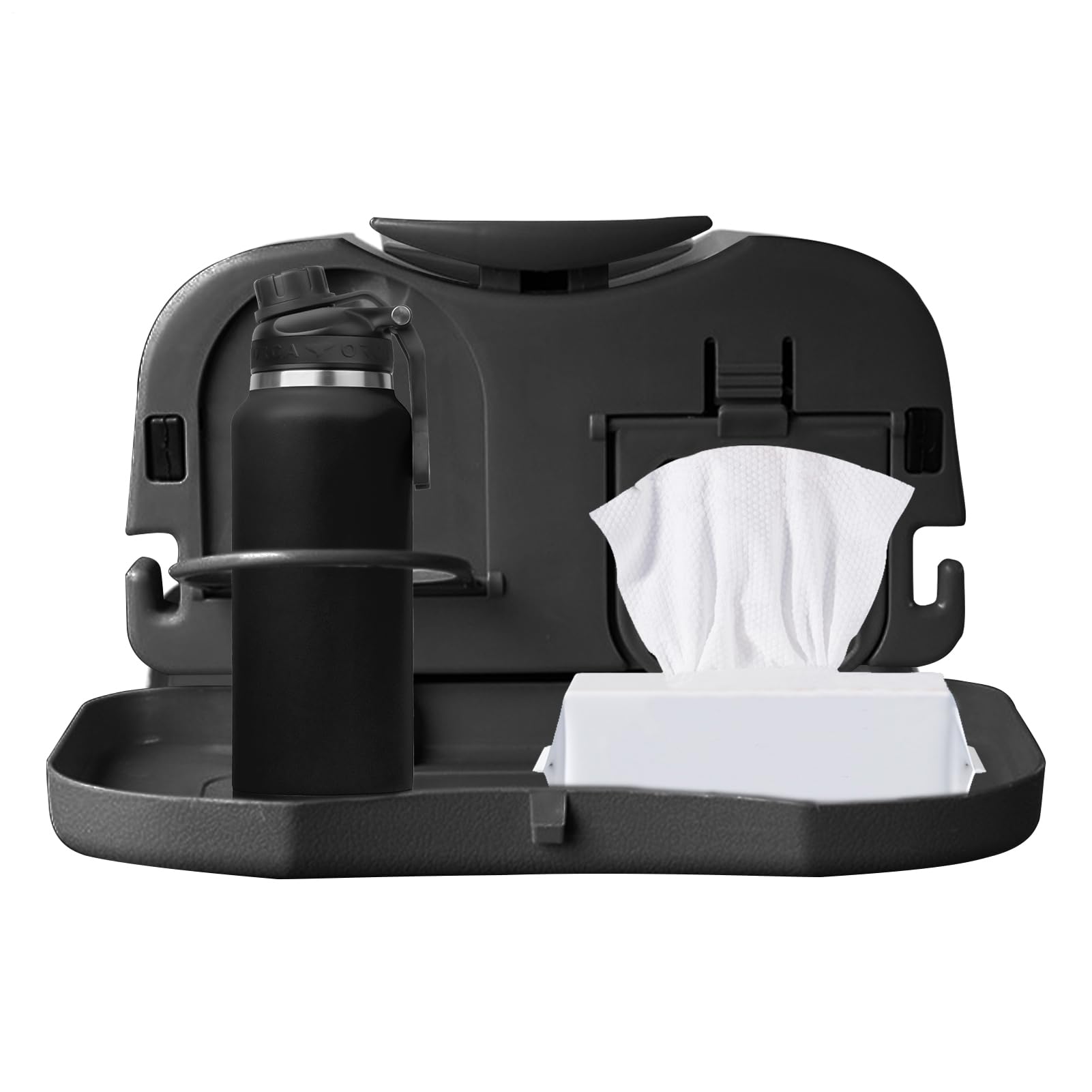 Mesa bandeja trasera para coche | Mesa de coche plegable con portavasos, tablero portátil para portátil, comer, trabajo, viaje familiar