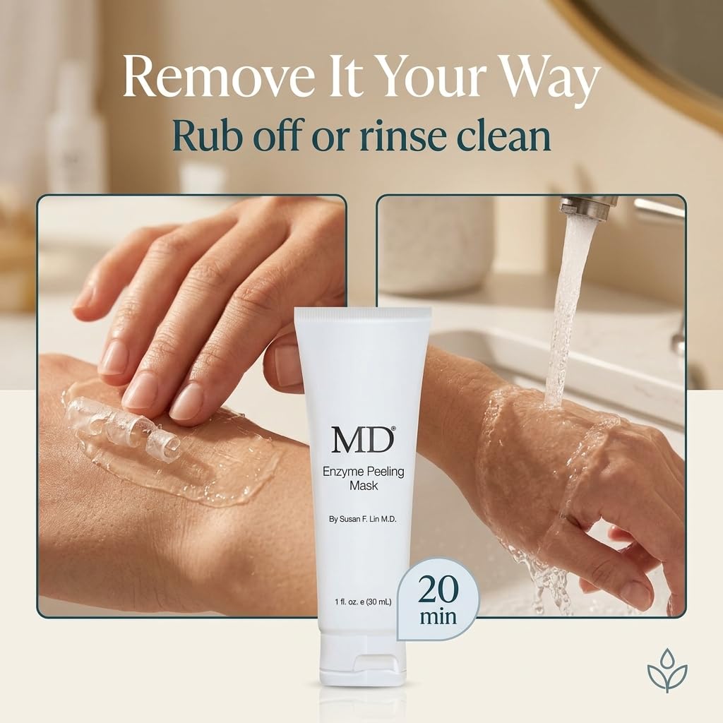 MD Máscara exfoliante enzimática (1 fl. oz) blanco