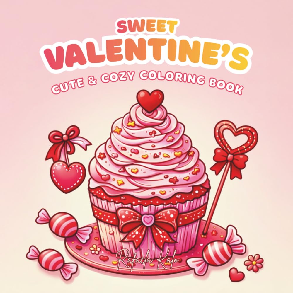 Sweet Valentine’s: Valentine’s Day Coloring Book for Relaxation: Sweet Desserts, Treats & Cozy Valentine Designs for Teens and Adults