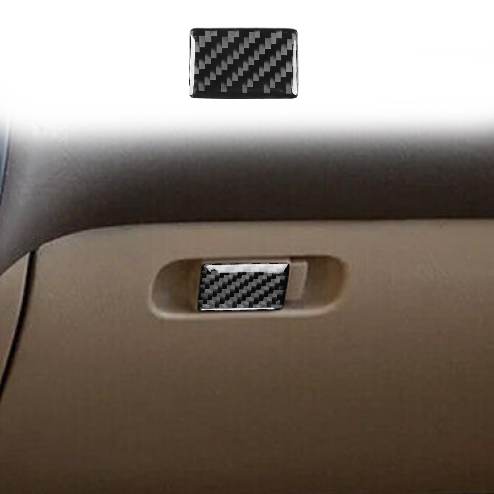 Real Premium Carbon Fiber Compatible with Honda Civic 2003 2004 2005 Accessories Car Passenger Handle Cover Sticker Decal Interior Trim