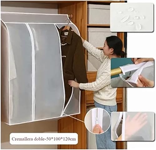 Miniatura 2 de TOPINCN 47.2x39.4x19.7 in Clear Garment Rack Cover Cover Super Grande Transparente 3D Cremallera Ropa Cubierta de Polvo Armario Bolsa de