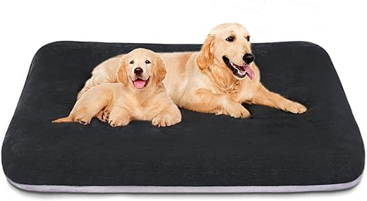 Magic Dog Memory Foam Super Soft Extra Large Dog Bed Orthopedic Pet Beds 47 Inch Jumbo Washable Anti Slip Dog Sleeping Mattress With Removable Cover, Dark Grey Xl