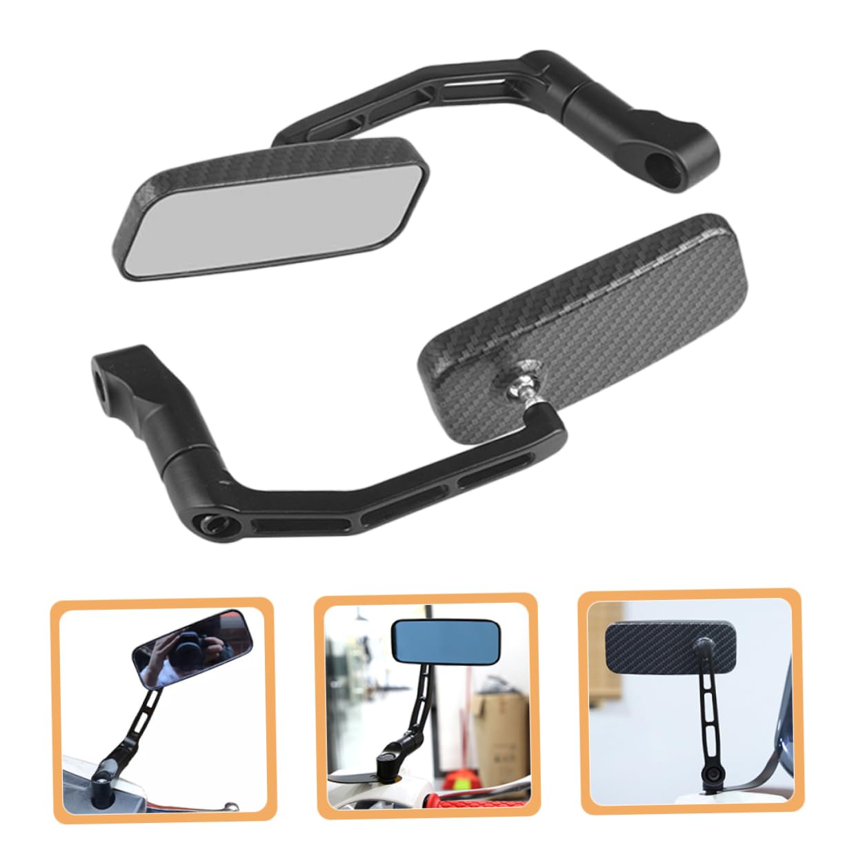 BESPORTBLE Rétroviseurs Moto Rétroviseurs Modifiés pour Guidon Miroir Haute Définition pour Moto
