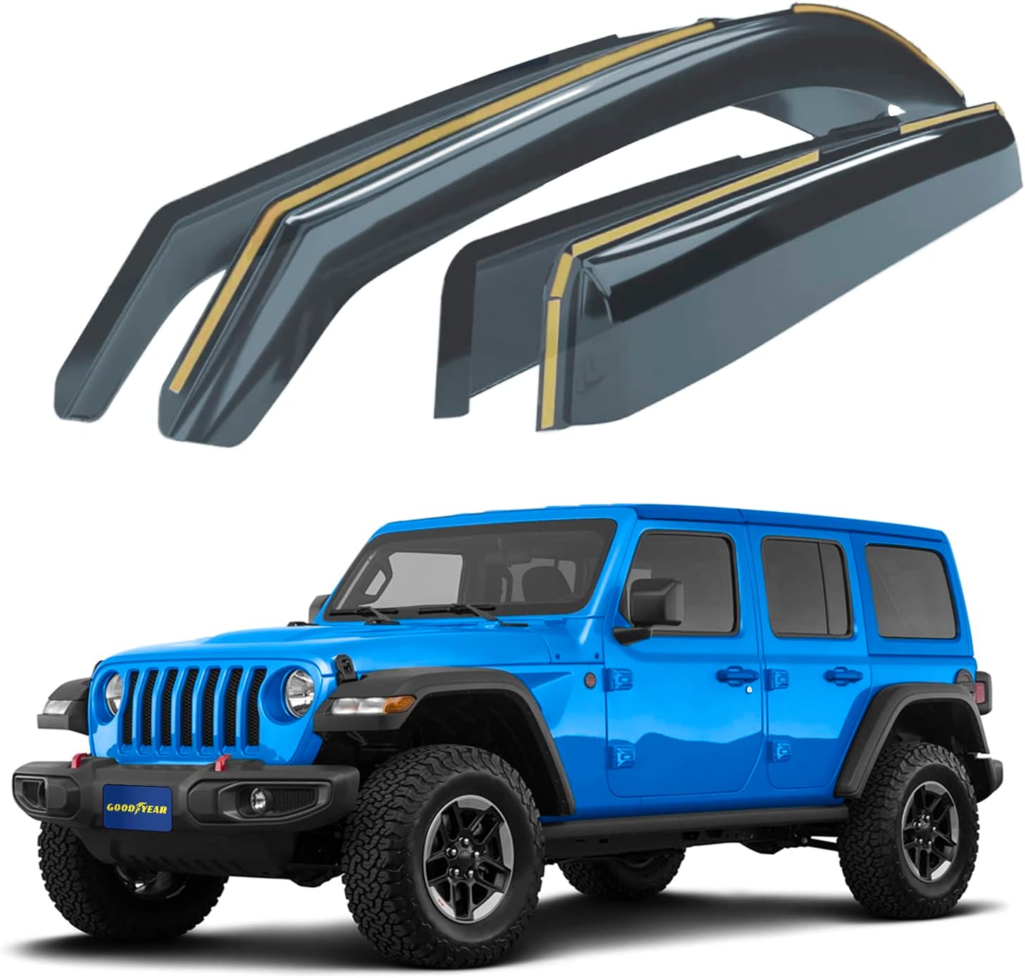 Goodyear Shatterproof inChannel Window Deflectors for Jeep