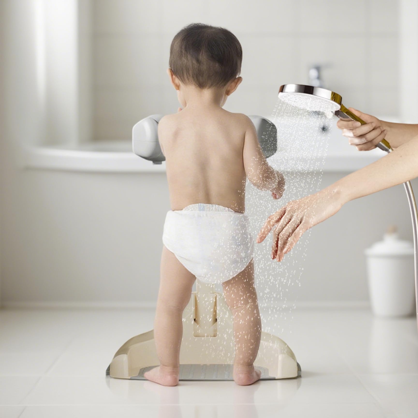 Baby-Badewannenständer Höhenverstellbar Und Rutschfest Baby-Badewannenstütze Mit Sicherheitsverriegelung Zusammenklappbar Und Tragbar Für Kinder Ab 6 Monaten