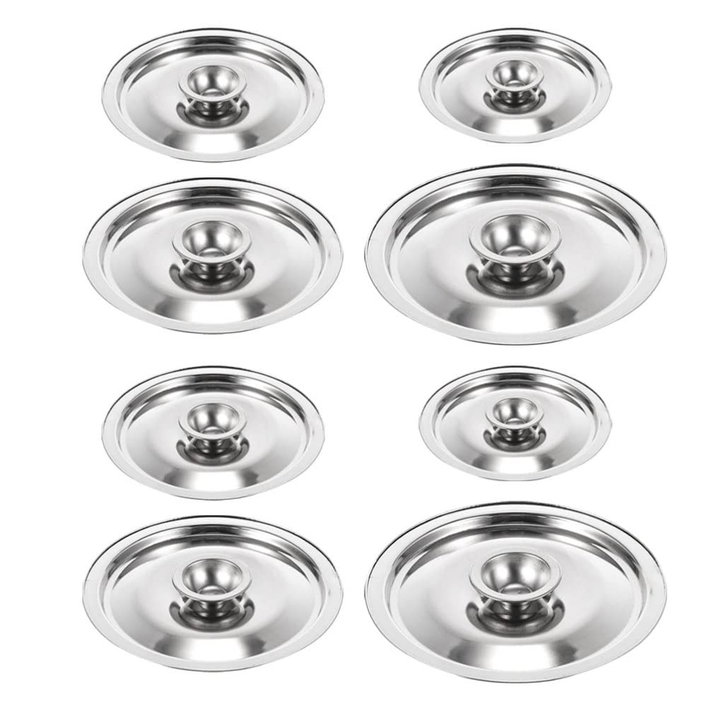 Coperchio,Coperchio in Vetro/Inox/Alluminio,8 pezzi in acciaio inox coperchio universale padelle pentole coperchio padelle rotonde coperchi pentole sostituzione pentole padelle copertura per