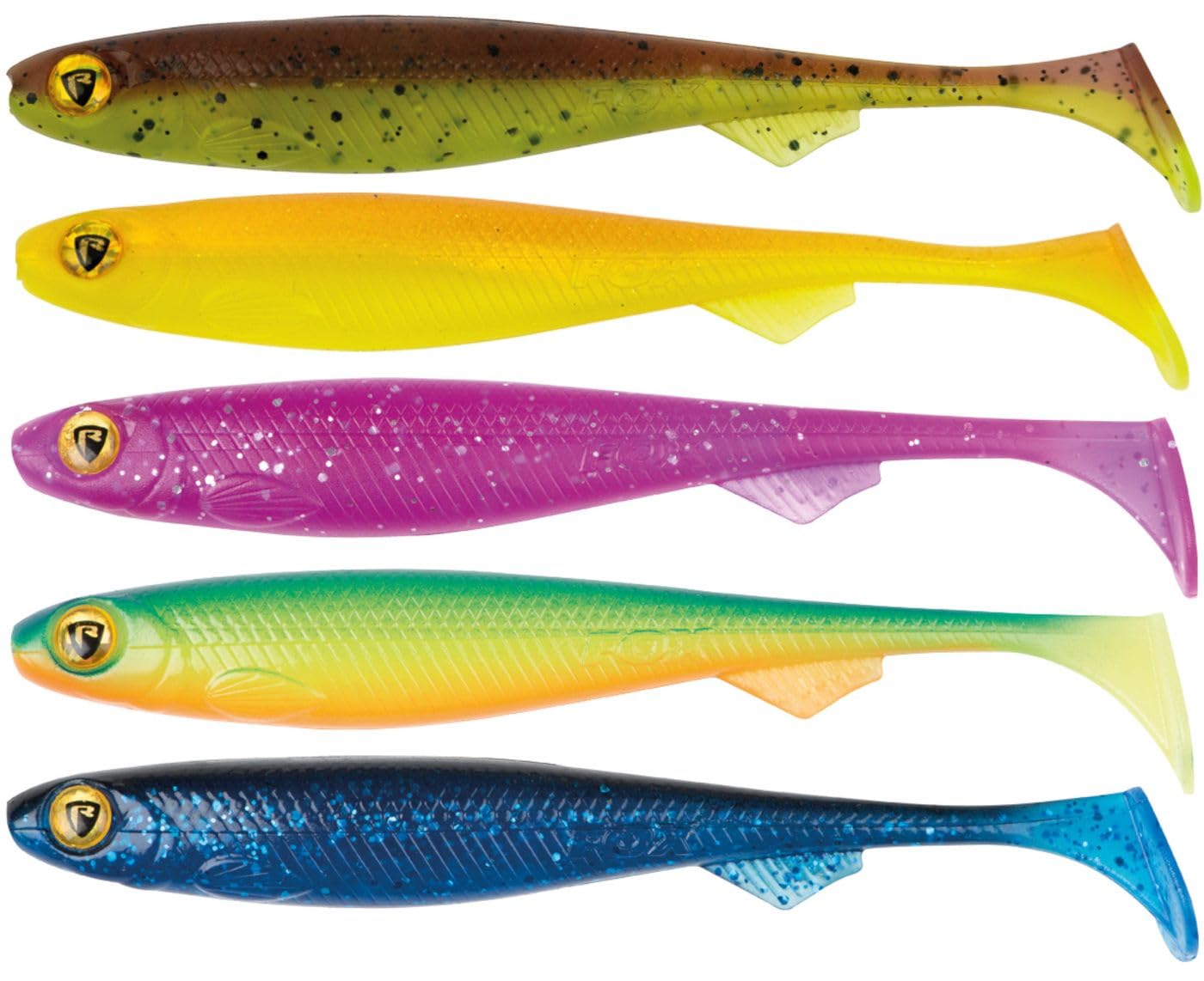 Fox Rage Ultra UV Slick Shad Mixed Colours (7cm)