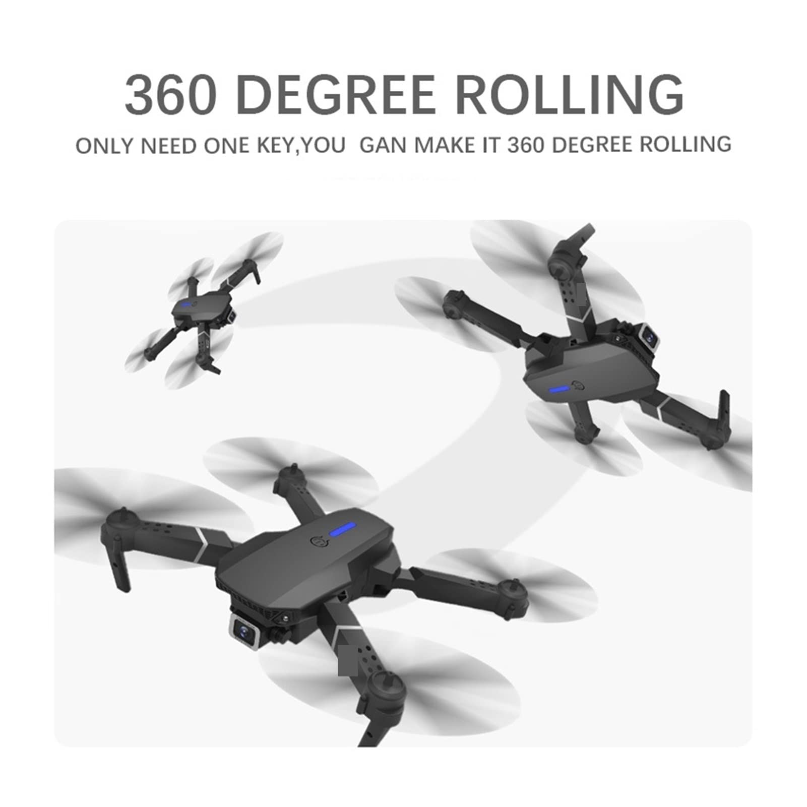Dron Dron z unikaniem przeszkód RC Quadcopter 4K 1080P WiFi Height Hold RC Toys Składany mini dron FPV Kamera Drony (Kolor: DualCam 4k 4B Rozmiar torby: 1) (DualCam 4k 1B Torba 1)