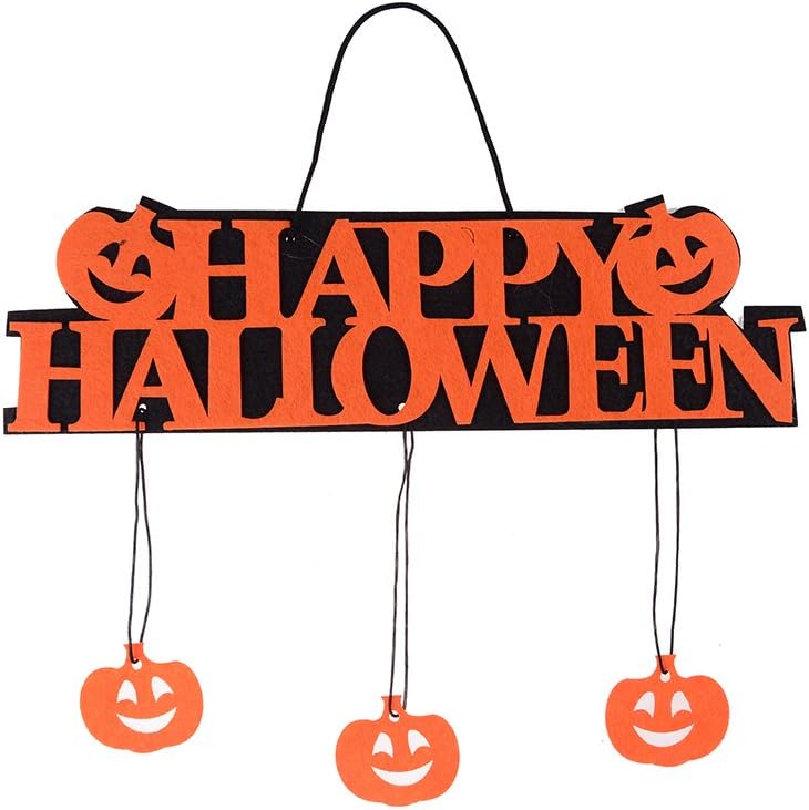 TürSchild "Happy Halloween" TürAnhänger Fensterschild Kürbis Geister Dekoration Wanddeko Party