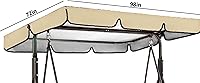 Vista 2 de Juego de funda para toldo de columpio de patio, cubierta superior de repuesto para columpio + funda de cojín para columpio de 3 asientos impermeables