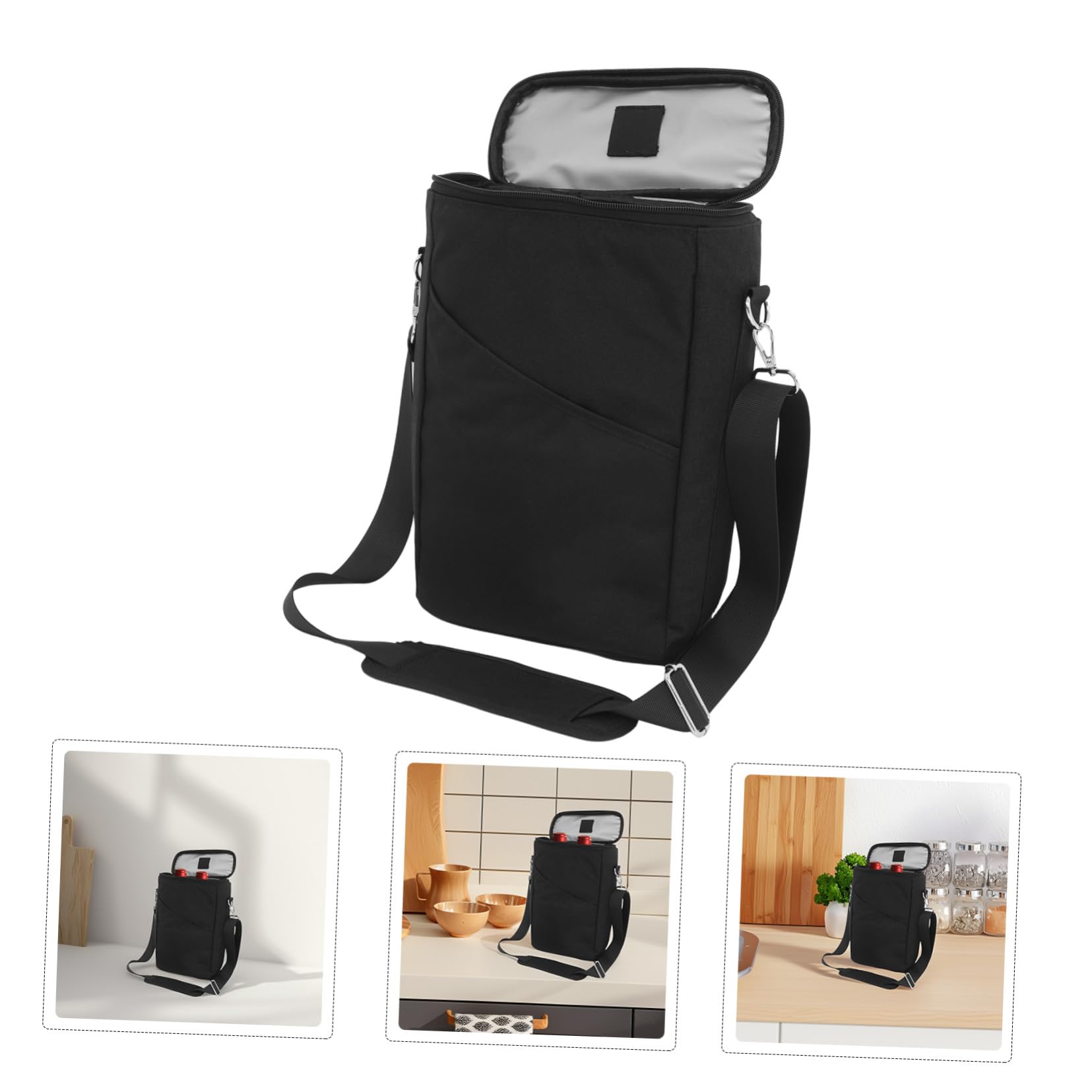 Borsa Termica per Vino Donna con Tracolla Regolabile Isolante e Antigoccia Portabottiglie Riutilizzabile per Viaggi Feste e Picnic Elegante