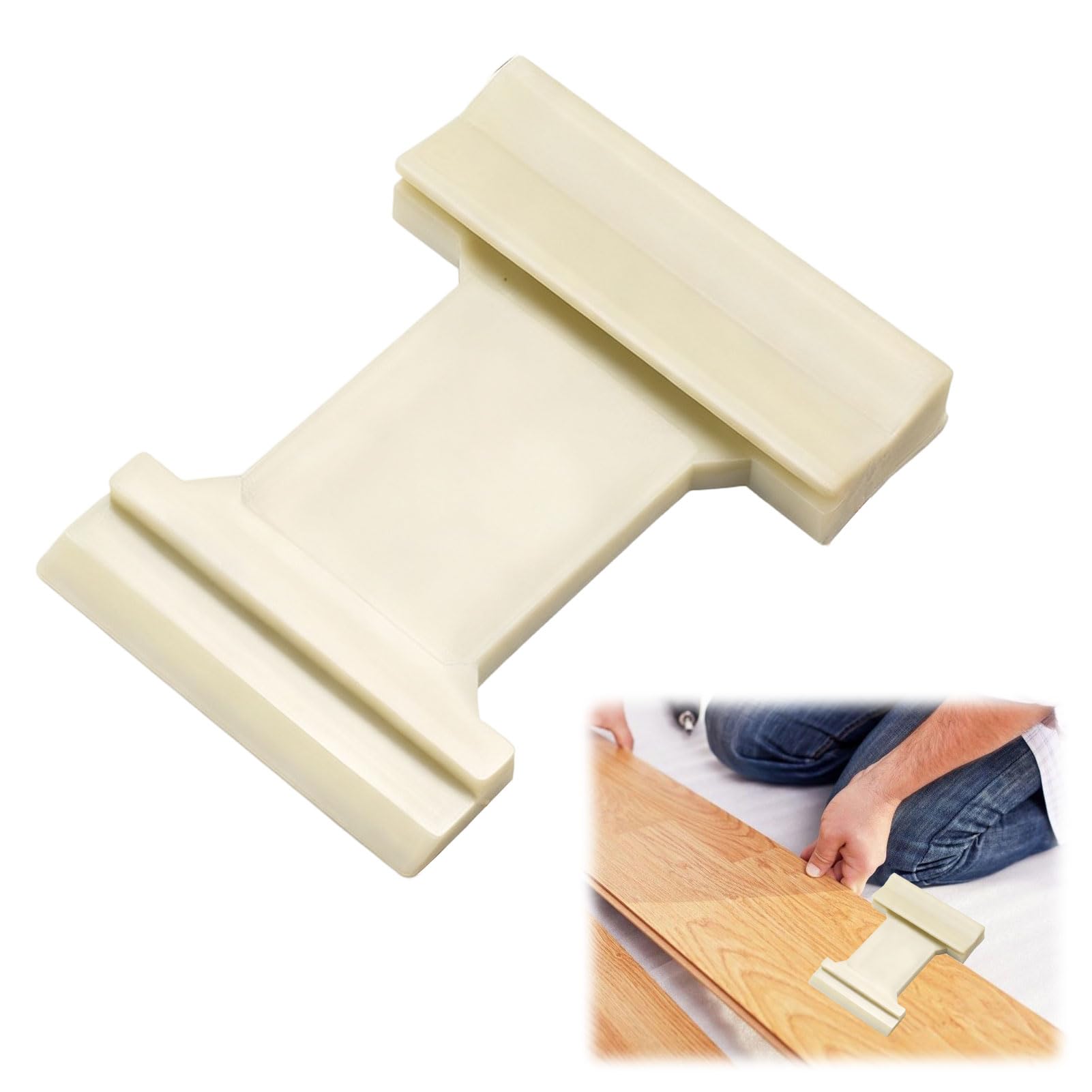 1 Pcs 4-in-1 Laminate Flooring Tools,Laminate Flooring Kit,Universal Composite Floor Gap Closer Fits L V U Barb Inclined Slots,Nylon Tapping Block for Wood and Vinyl Plank Installation
