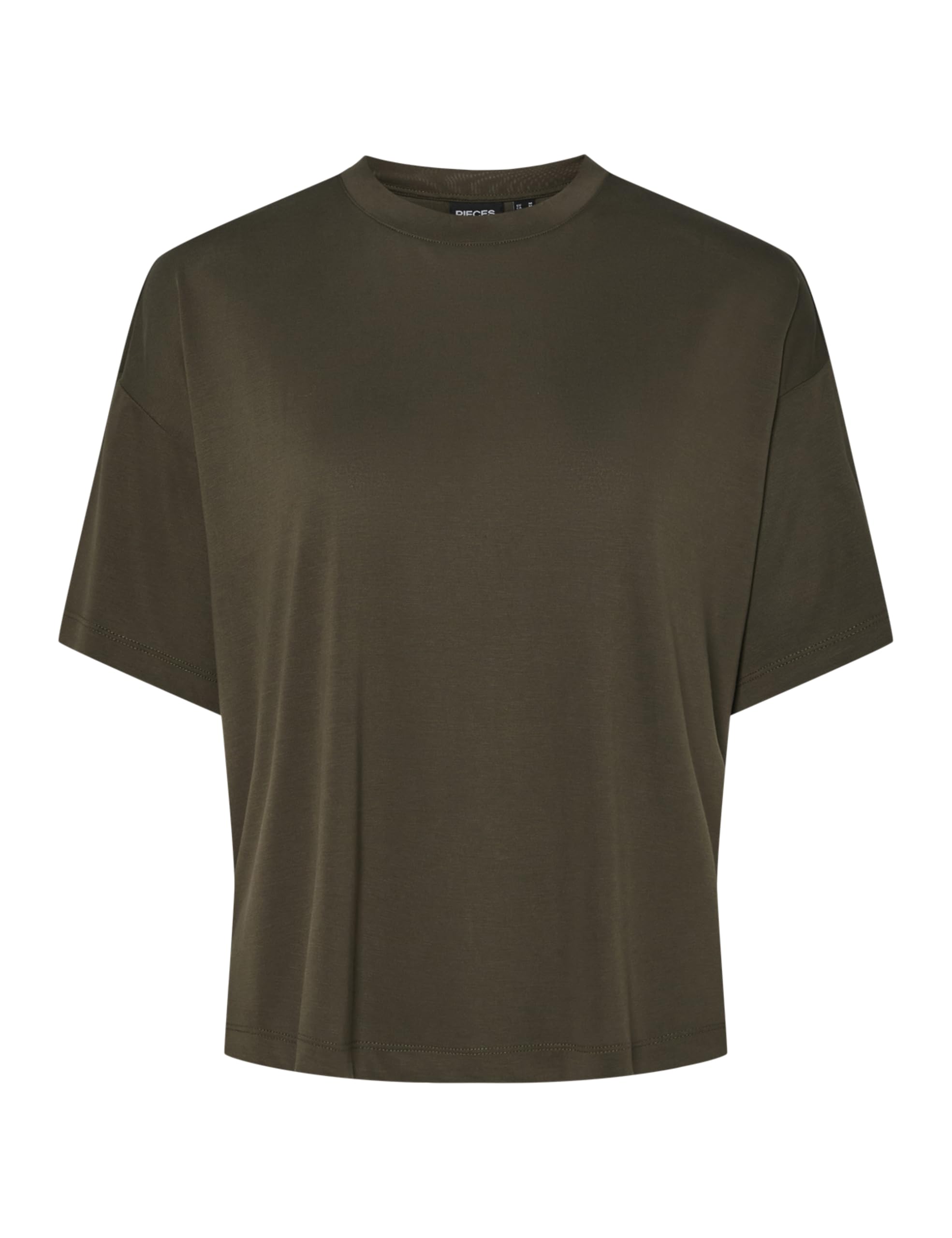 PIECES Women's Pcanora Ss Boxy Top Bc T-Shirt, Forest Night, S