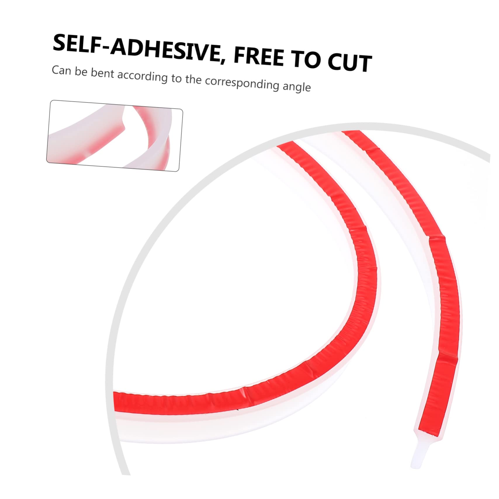 DOITOOL 2 Pcs Bathroom Bendable Water Separation Strip Doorway Caulk Strip Water Stopper Toilet