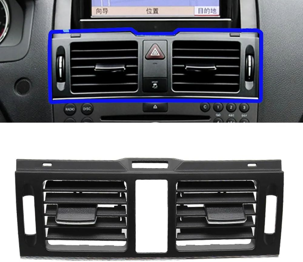 Car Dashboard Air Conditioning AC Vent Grille Cover For Mercedes Benz W204 C Class 180 200 220 230 260 300 350 2048304154 (Central High-end)