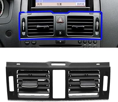 Dashboard AC Vent Grille Outlet Cover Center Air Vent Panel Replacement for Mercedes Benz W204 C Class 180 200 220 230 260 300 350 2007 2008 2009 2010 2011 Central High-end