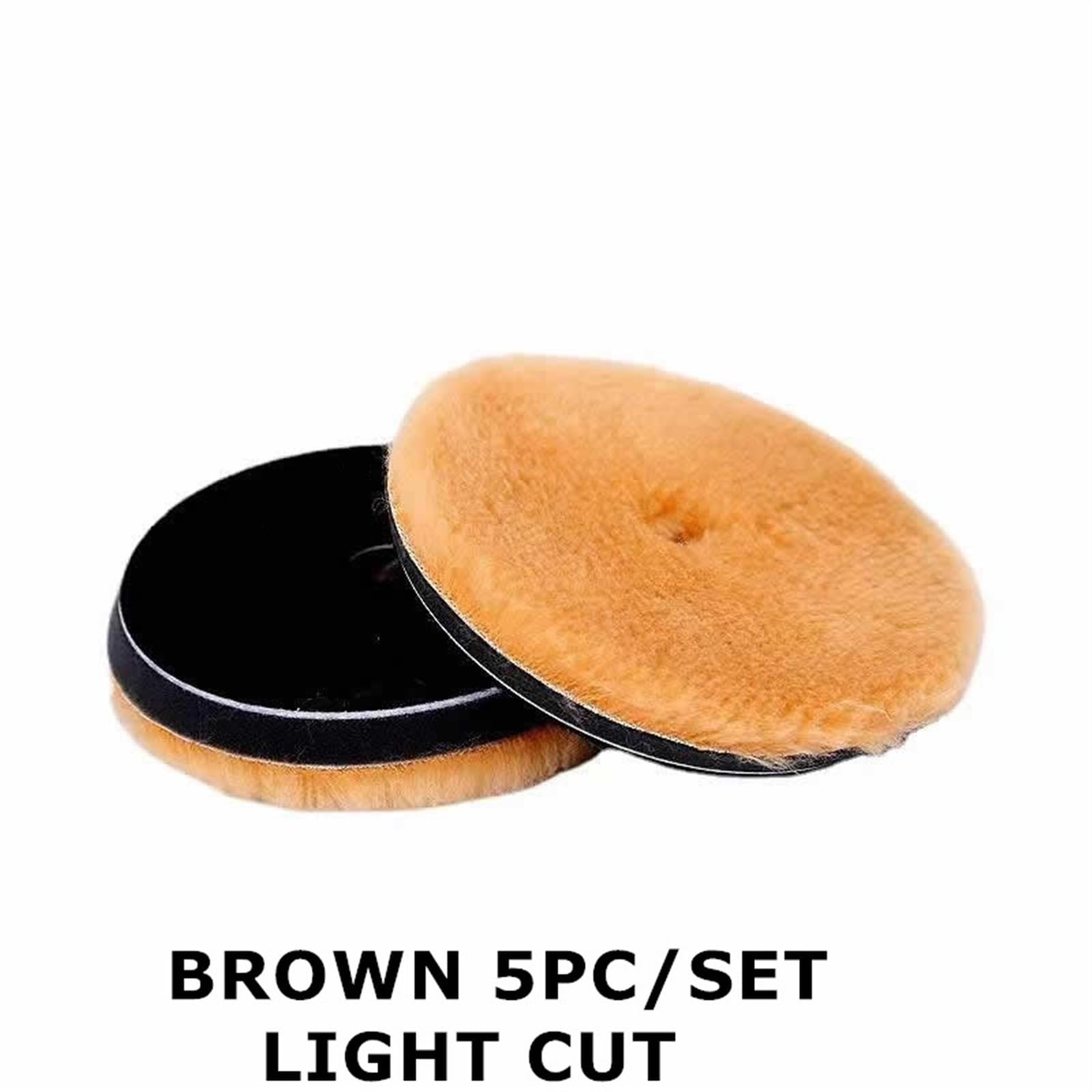 Disco di lucidatura in feltro di lana Wool Polishing Pad Car Buffing Disc Multiple Sizes Multipack Backer(5pcs,6 Inch (150mm) Backer)