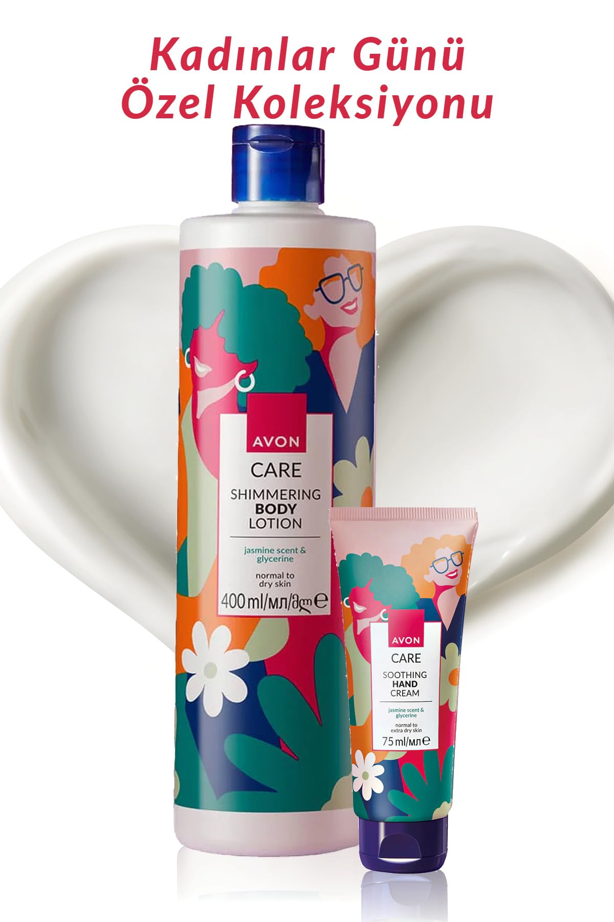 Avon Care Shimmering Gliserin İçeren Yasemin Kokulu Krem Paketi