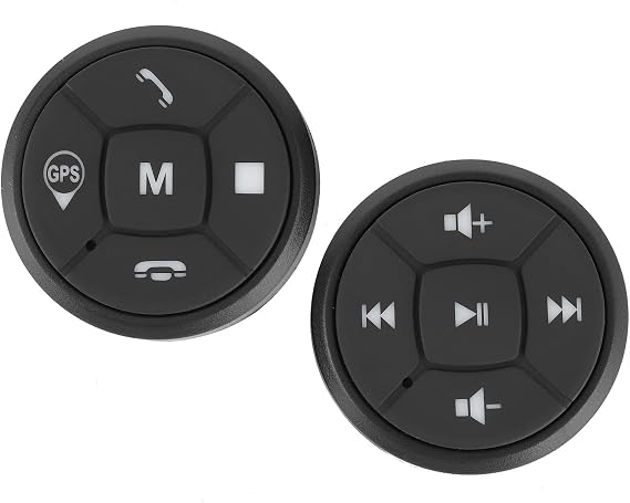 Button Media Remote Control for Steering Wheel Portable Wireless Bluetooth Car Remote Phone Calls Music GPS Controller