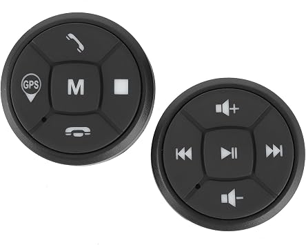 Button Media Remote Control for Steering Wheel Portable Wireless Bluetooth Car Remote Phone Calls Music GPS Controller