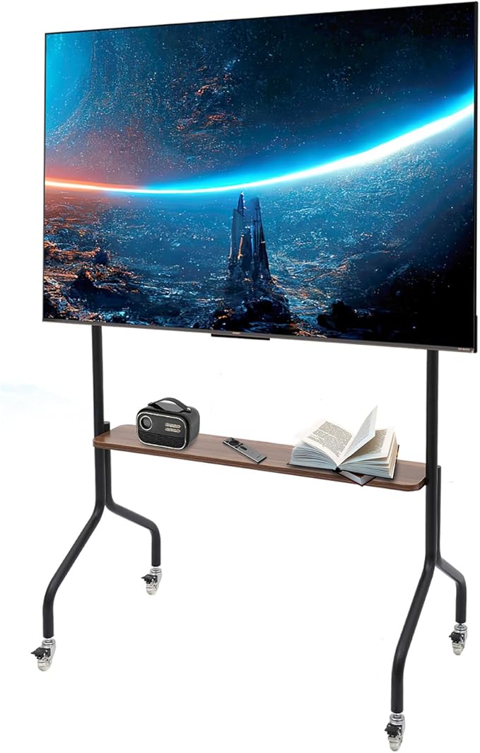 Soporte para TV rodante de 32 a 75 pulgadas, negro miniatura 3