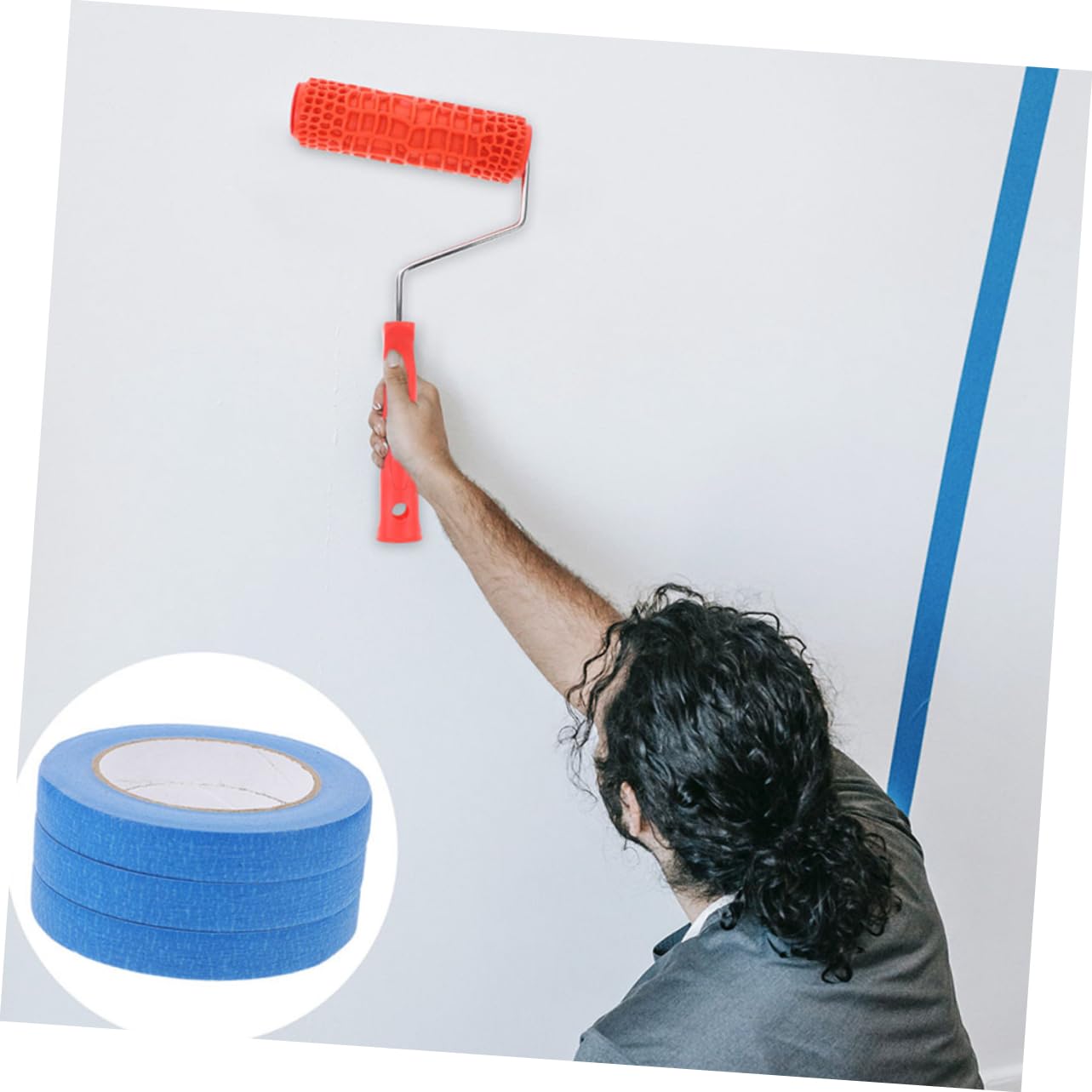 DOITOOL 5 Ensembles Ruban De Masquage Peinture De Bandes Adhésives Pour Artistes Utilisation Intérieure Extérieure Résistance Pour Protection Murs 6 Rouleaux*5