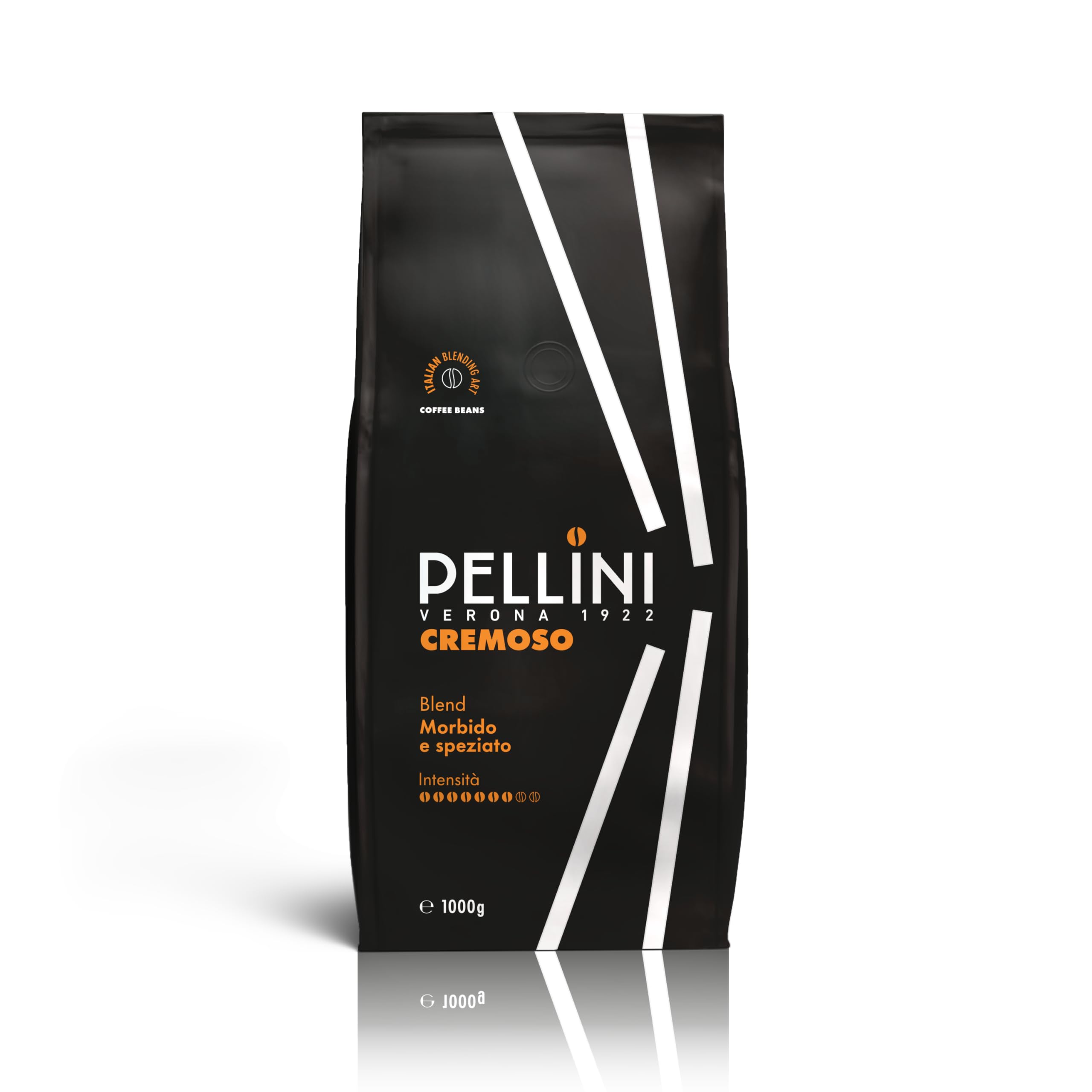 Pellini N.9 Crémeux, Café en Grains pour Espresso 1kg, Mélange d'Arabica et de Robusta au Goût Riche et Harmonieux, Café en Grains à la Torréfaction Moyenne