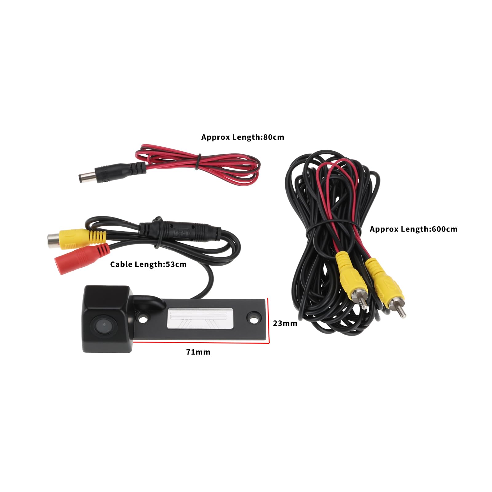 EMSea 1 Juego de Cámara de Visión Trasera Impermeable de 170 ° de Ancho 73 X 23 Mm Pieza de Repuesto 3B5943021 Compatible con Transporter T5 2003-2009 Compatible con Mk3 2003-2015 Luz de Matrícula