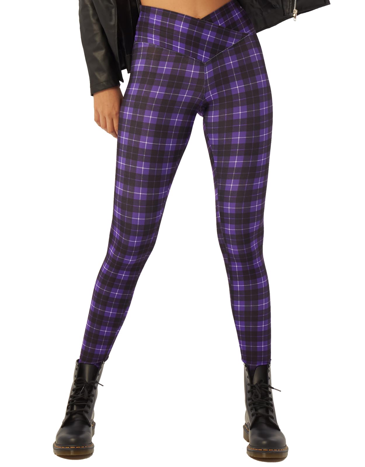 sissycos Women's Christmas Halloween Crossover Leggings High Waisted