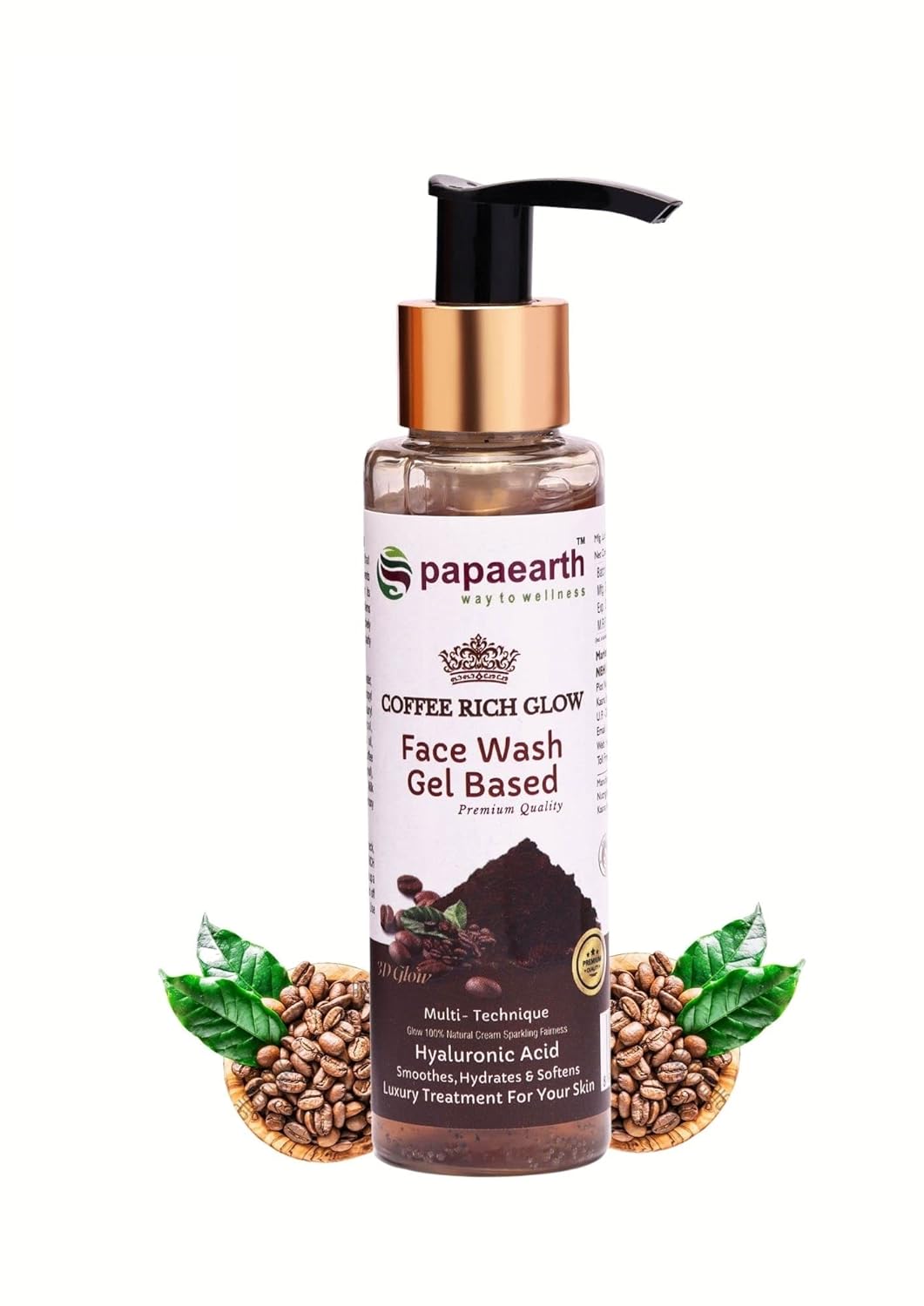Papaearth Coffee Rich Glow Gel Based Face Wash, 100ML Amazon.in Beauty